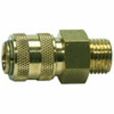 Quick disconnect couplings DN 5, brass with a bare metal surface, male