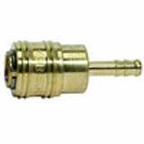 Quick disconnect couplings DN 7.2, brass with a bare metal surface, with hose stem
