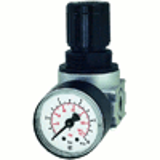 Pressure regulators with continuous pressure supply incl. pressure gauge