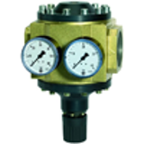 Pressure regulators with 2 pressure gauges for input and output pressure