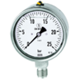 Pressure gauges, CrNi steel, safety type 63, 100 mm