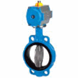 Butterfly valves, with single-acting actuator - spring to close, min. pilot pressure 5 bar