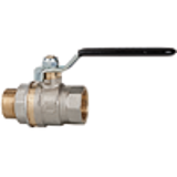 Ball valves with black steel lever, lightweight type, female/male thread