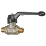 Ball valves with hand lever, male/male thread