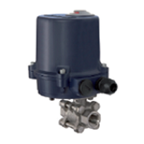 Stainless steel ball valves with electric actuator 230 VAC, 50 Hz