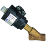 Angle-seat valves with piston actuator, NC function, bronze version