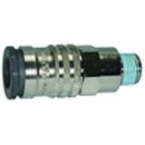One-hand quick disconnect couplings, one side sealing DN 10