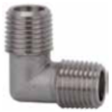 Elbows, male/male, stainless steel