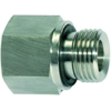 Long reducing adapters, parallel thread and soft seal