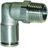 Male elbows, conical thread acc. to ISO 7-1, swivel type