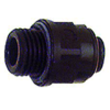 Male connectors, parallel male thread with O-ring, acetal polymer (POM)