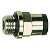 Male connectors, parallel male thread with O-ring