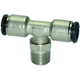 Male branch tees, swivel type, conical male thread acc. to ISO 7-1